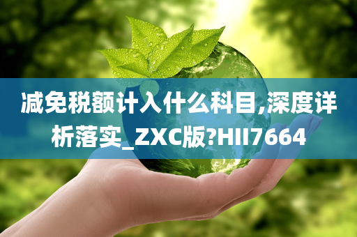 减免税额计入什么科目,深度详析落实_ZXC版?HII7664