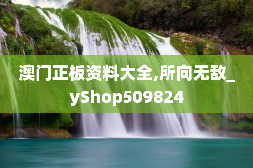 澳门正板资料大全,所向无敌_yShop509824