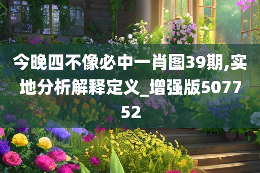 今晚四不像必中一肖图39期,实地分析解释定义_增强版507752