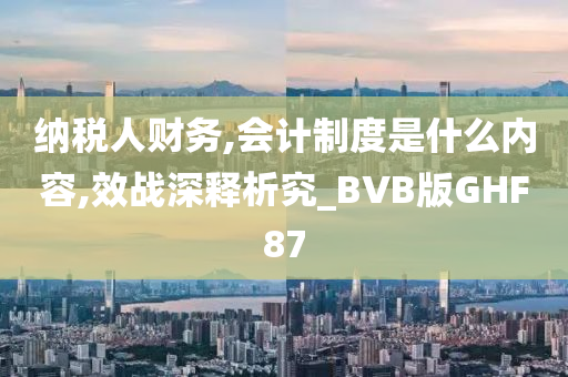 纳税人财务,会计制度是什么内容,效战深释析究_BVB版GHF87