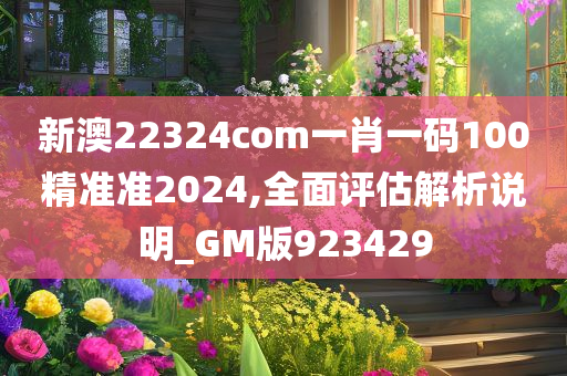 新澳22324com一肖一码100精准准2024,全面评估解析说明_GM版923429