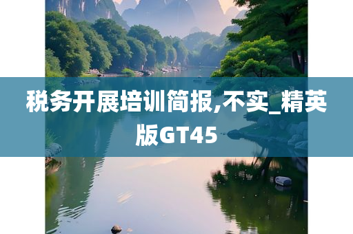 税务开展培训简报,不实_精英版GT45