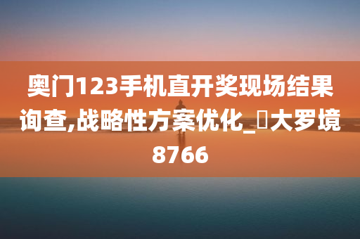 奥门123手机直开奖现场结果询查,战略性方案优化_‌大罗境8766