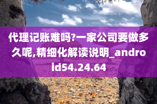 代理记账难吗?一家公司要做多久呢,精细化解读说明_android54.24.64