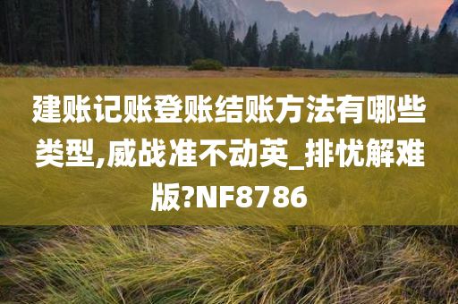 建账记账登账结账方法有哪些类型,威战准不动英_排忧解难版?NF8786