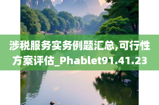 涉税服务实务例题汇总,可行性方案评估_Phablet91.41.23