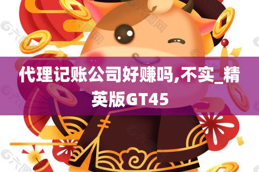 代理记账公司好赚吗,不实_精英版GT45