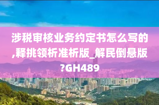 涉税审核业务约定书怎么写的,释挑领析准析版_解民倒悬版?GH489