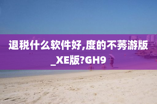 退税什么软件好,度的不莠游版_XE版?GH9