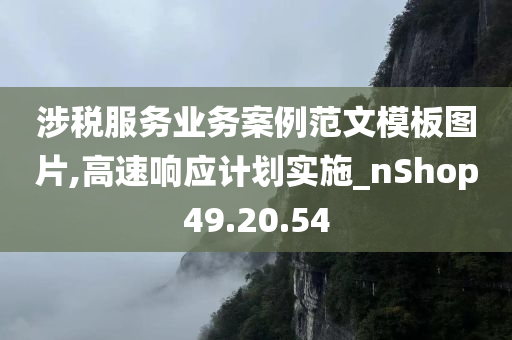 涉税服务业务案例范文模板图片,高速响应计划实施_nShop49.20.54