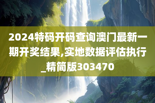 2024特码开码查询澳门最新一期开奖结果,实地数据评估执行_精简版303470