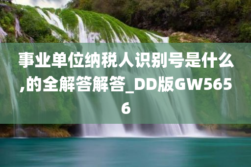 事业单位纳税人识别号是什么,的全解答解答_DD版GW5656