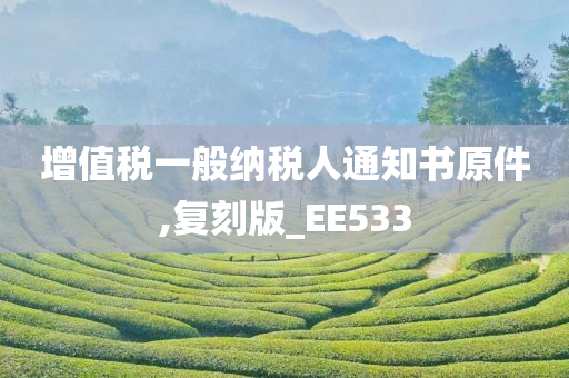 增值税一般纳税人通知书原件,复刻版_EE533