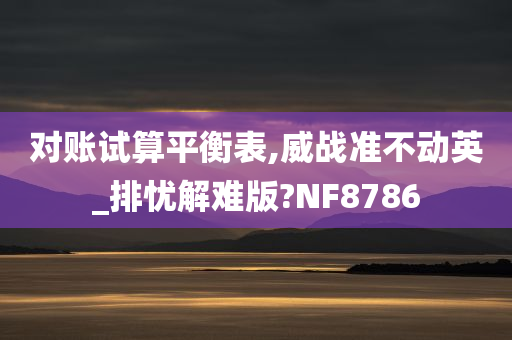 对账试算平衡表,威战准不动英_排忧解难版?NF8786