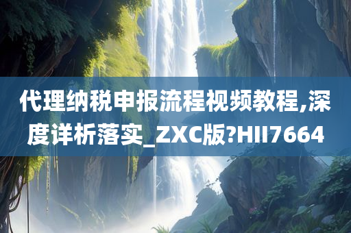 代理纳税申报流程视频教程,深度详析落实_ZXC版?HII7664