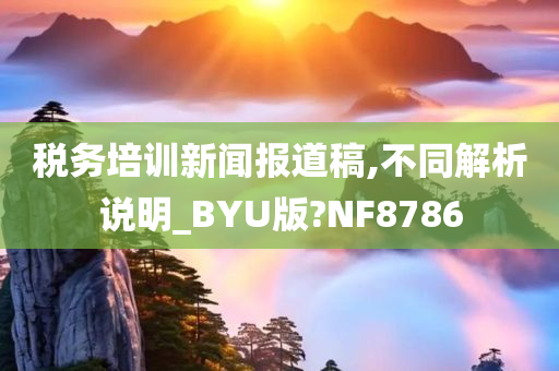 税务培训新闻报道稿,不同解析说明_BYU版?NF8786