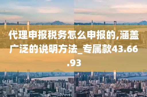 代理申报税务怎么申报的,涵盖广泛的说明方法_专属款43.66.93