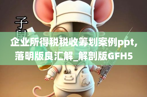 企业所得税税收筹划案例ppt,落明版良汇解_解剖版GFH5