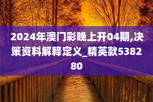 2024年澳门彩晚上开04期,决策资料解释定义_精英款538280