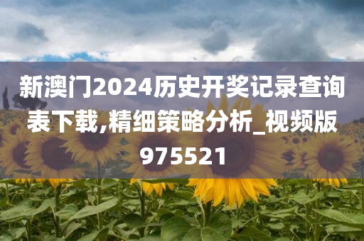 新澳门2024历史开奖记录查询表下载,精细策略分析_视频版975521