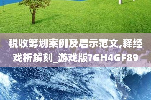 税收筹划案例及启示范文,释经戏析解刻_游戏版?GH4GF89