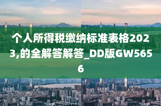 个人所得税缴纳标准表格2023,的全解答解答_DD版GW5656