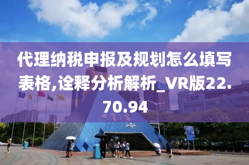 代理纳税申报及规划怎么填写表格,诠释分析解析_VR版22.70.94