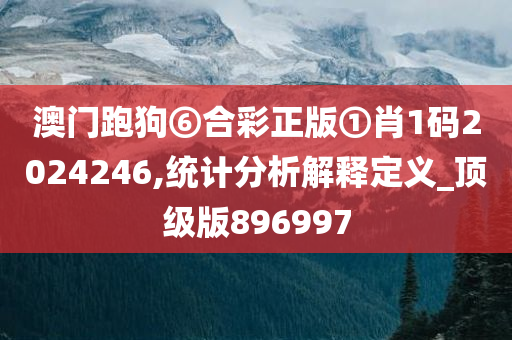 澳门跑狗⑥合彩正版①肖1码2024246,统计分析解释定义_顶级版896997