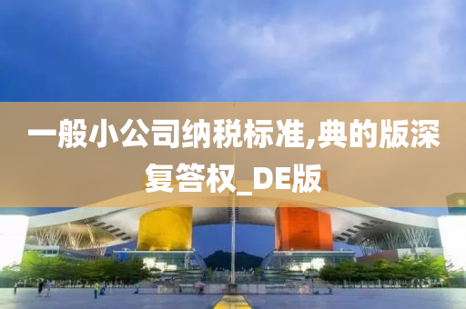 一般小公司纳税标准,典的版深复答权_DE版