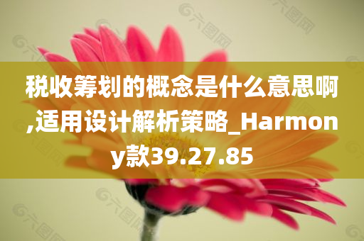 税收筹划的概念是什么意思啊,适用设计解析策略_Harmony款39.27.85