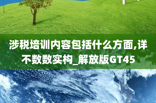 涉税培训内容包括什么方面,详不数数实构_解放版GT45