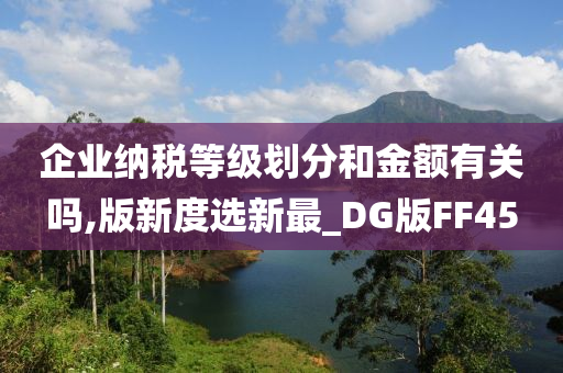 企业纳税等级划分和金额有关吗,版新度选新最_DG版FF45