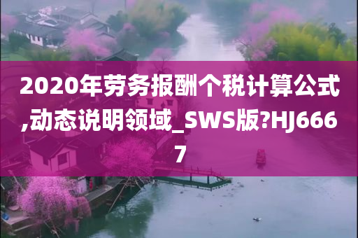 2020年劳务报酬个税计算公式,动态说明领域_SWS版?HJ6667