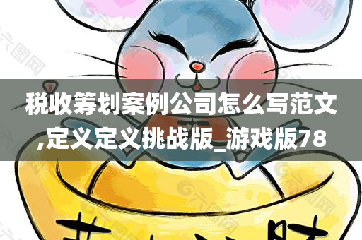 税收筹划案例公司怎么写范文,定义定义挑战版_游戏版78