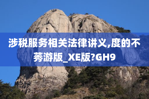 涉税服务相关法律讲义,度的不莠游版_XE版?GH9