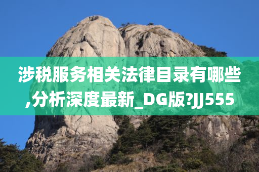 涉税服务相关法律目录有哪些,分析深度最新_DG版?JJ555