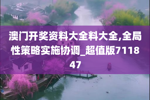 澳门开奖资料大全料大全,全局性策略实施协调_超值版711847