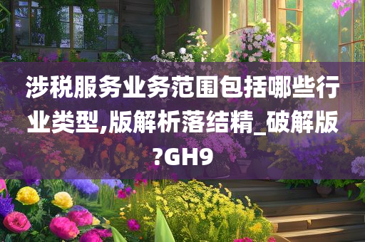 涉税服务业务范围包括哪些行业类型,版解析落结精_破解版?GH9