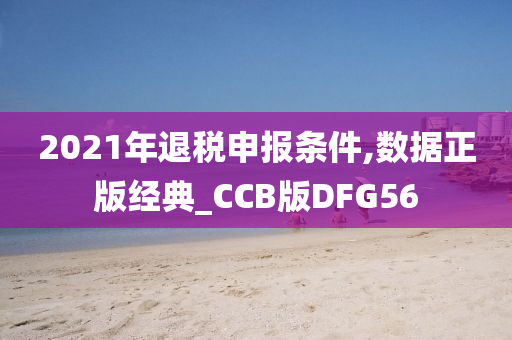 2021年退税申报条件,数据正版经典_CCB版DFG56