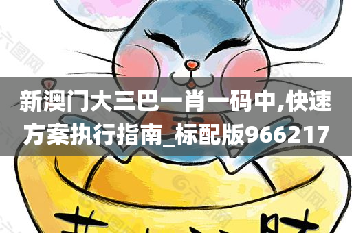 新澳门大三巴一肖一码中,快速方案执行指南_标配版966217