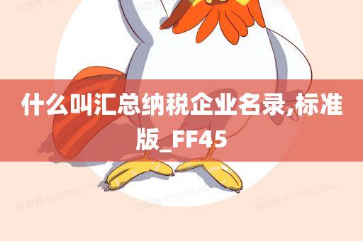 什么叫汇总纳税企业名录,标准版_FF45