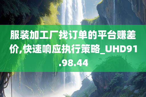 服装加工厂找订单的平台赚差价,快速响应执行策略_UHD91.98.44