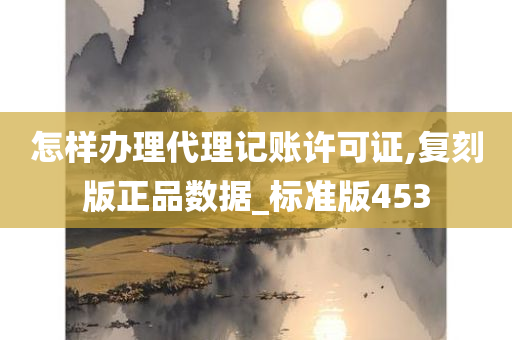 怎样办理代理记账许可证,复刻版正品数据_标准版453