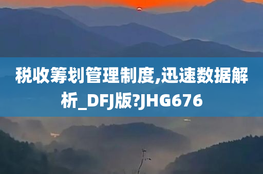 税收筹划管理制度,迅速数据解析_DFJ版?JHG676