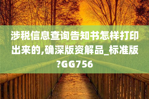 涉税信息查询告知书怎样打印出来的,确深版资解品_标准版?GG756