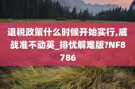 退税政策什么时候开始实行,威战准不动英_排忧解难版?NF8786