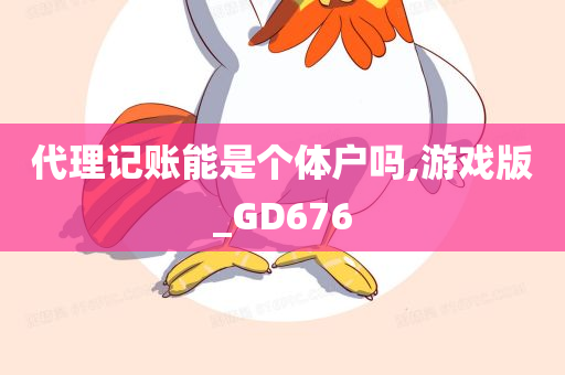 代理记账能是个体户吗,游戏版_GD676