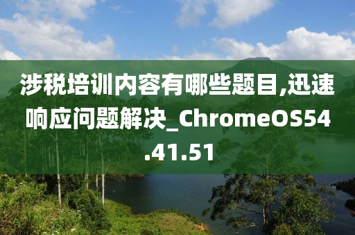 涉税培训内容有哪些题目,迅速响应问题解决_ChromeOS54.41.51