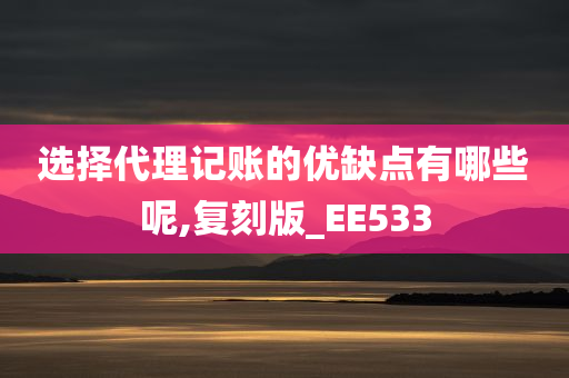 选择代理记账的优缺点有哪些呢,复刻版_EE533