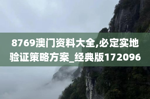 8769澳门资料大全,必定实地验证策略方案_经典版172096